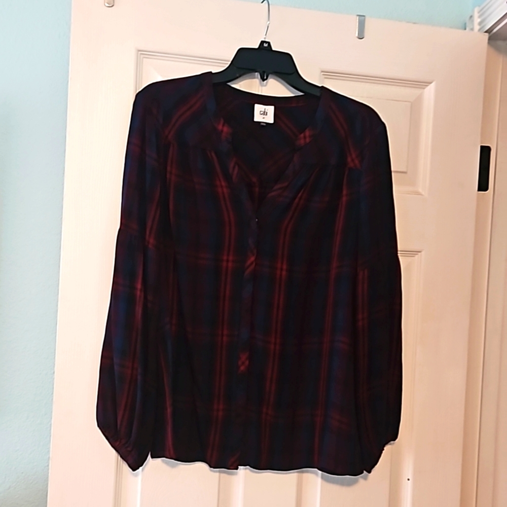 Cabi Plaid Blouse